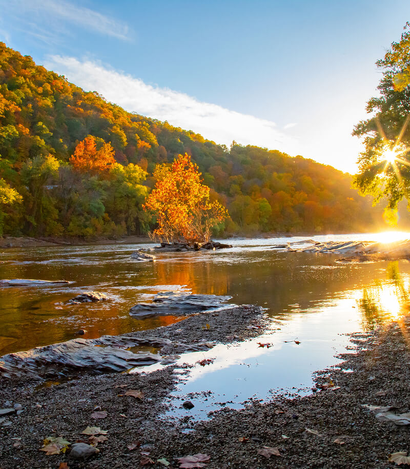 Shenandoah River during the fall.