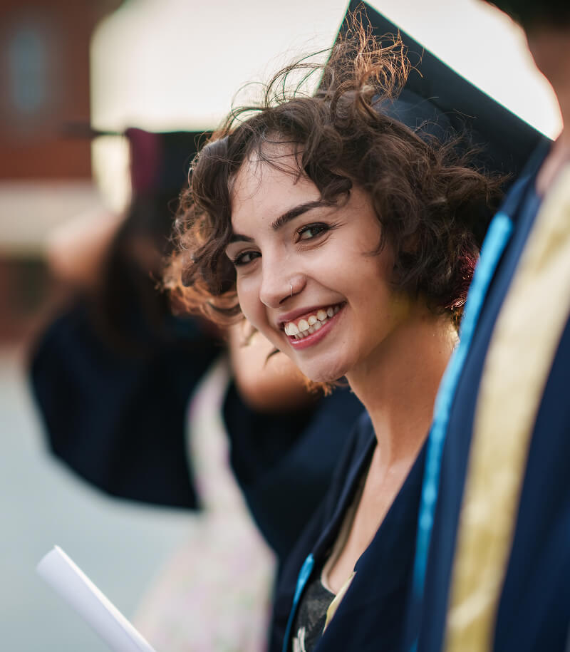 Female graduate.