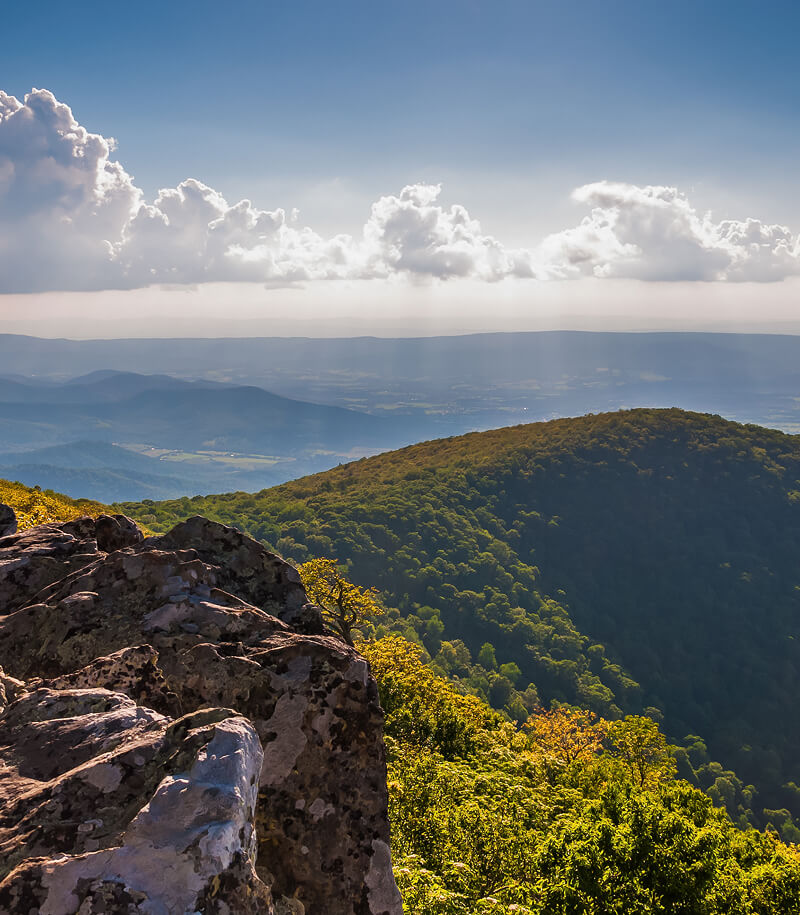 Mountain view of Shenandoah Valley.
