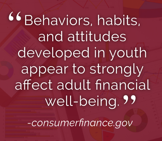 Behaviors, habits, and attitudes developed in youth appear to strongly affect adult financial well-being.