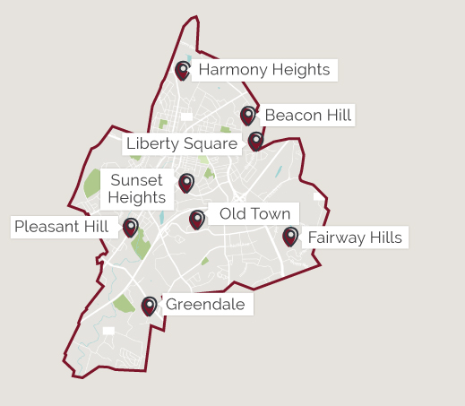 Map of Harrisonburg, Virginia