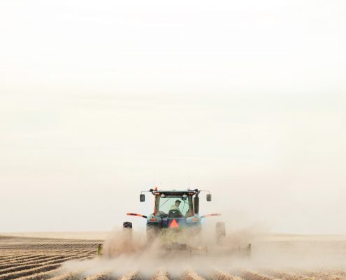 tractor on a farm