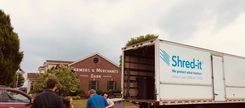 Shred It truck at F&M Bank