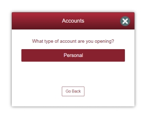 Type of Account_Personal option