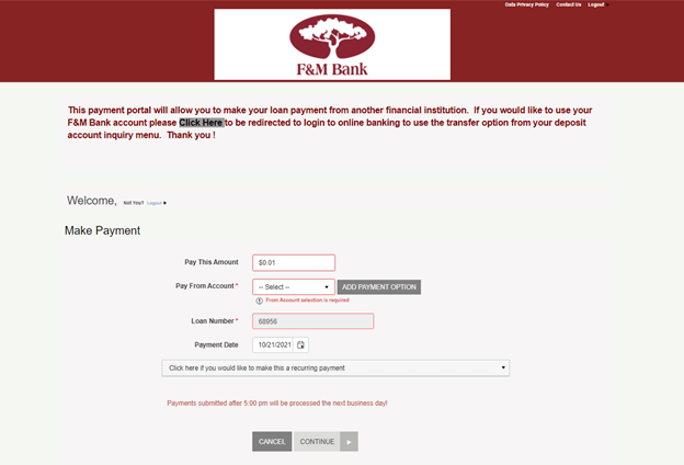 Setup Online Banking step 6