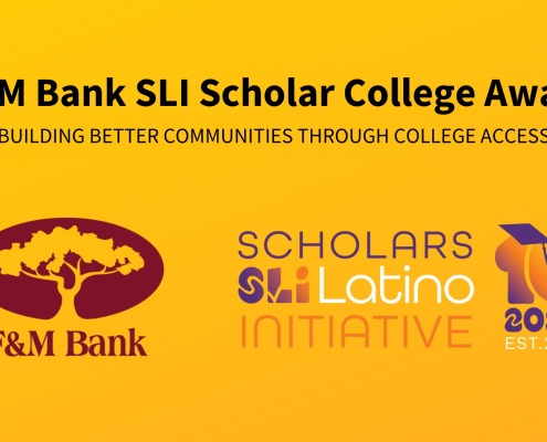 F&M Bank SLI Scholar College Award graphic with two logos