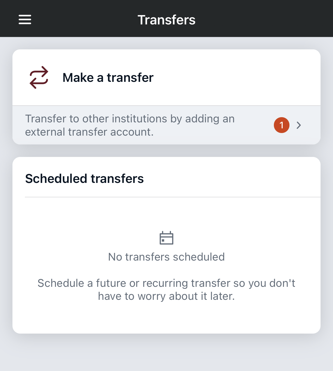 account to account transfer external transfers